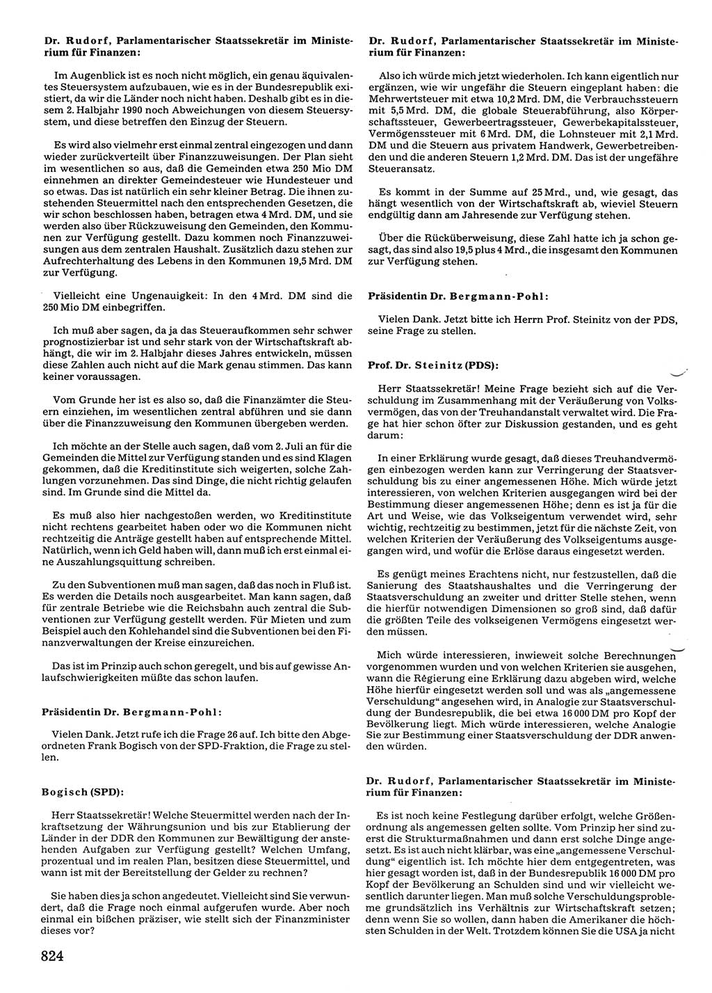 Tagungen der Volkskammer (VK) der Deutschen Demokratischen Republik (DDR), 10. Wahlperiode 1990, Seite 824 (VK. DDR 10. WP. 1990, Prot. Tg. 1-38, 5.4.-2.10.1990, S. 824)