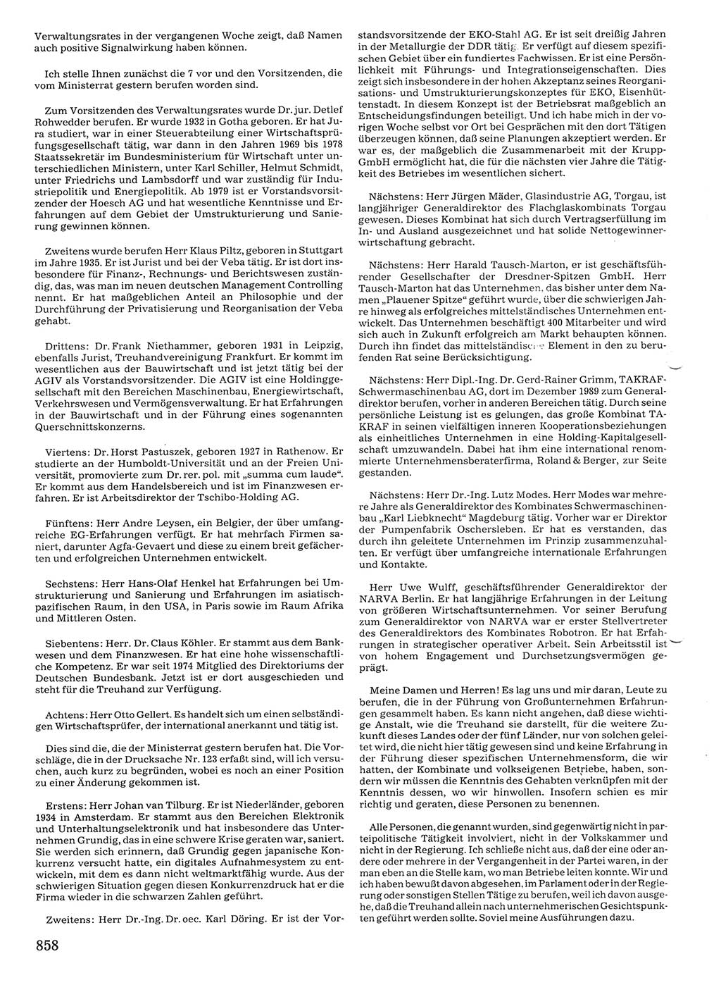 Tagungen der Volkskammer (VK) der Deutschen Demokratischen Republik (DDR), 10. Wahlperiode 1990, Seite 858 (VK. DDR 10. WP. 1990, Prot. Tg. 1-38, 5.4.-2.10.1990, S. 858)