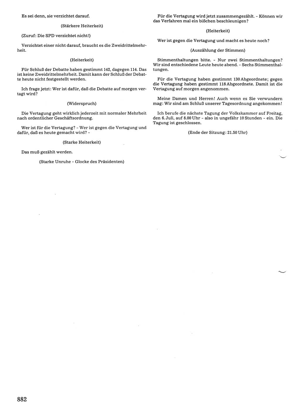 Tagungen der Volkskammer (VK) der Deutschen Demokratischen Republik (DDR), 10. Wahlperiode 1990, Seite 882 (VK. DDR 10. WP. 1990, Prot. Tg. 1-38, 5.4.-2.10.1990, S. 882)