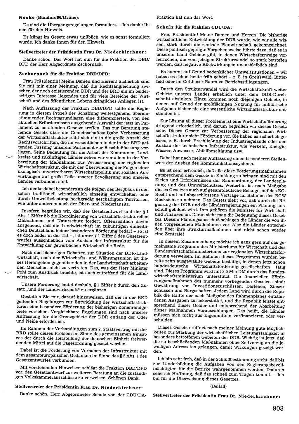 Tagungen der Volkskammer (VK) der Deutschen Demokratischen Republik (DDR), 10. Wahlperiode 1990, Seite 903 (VK. DDR 10. WP. 1990, Prot. Tg. 1-38, 5.4.-2.10.1990, S. 903)
