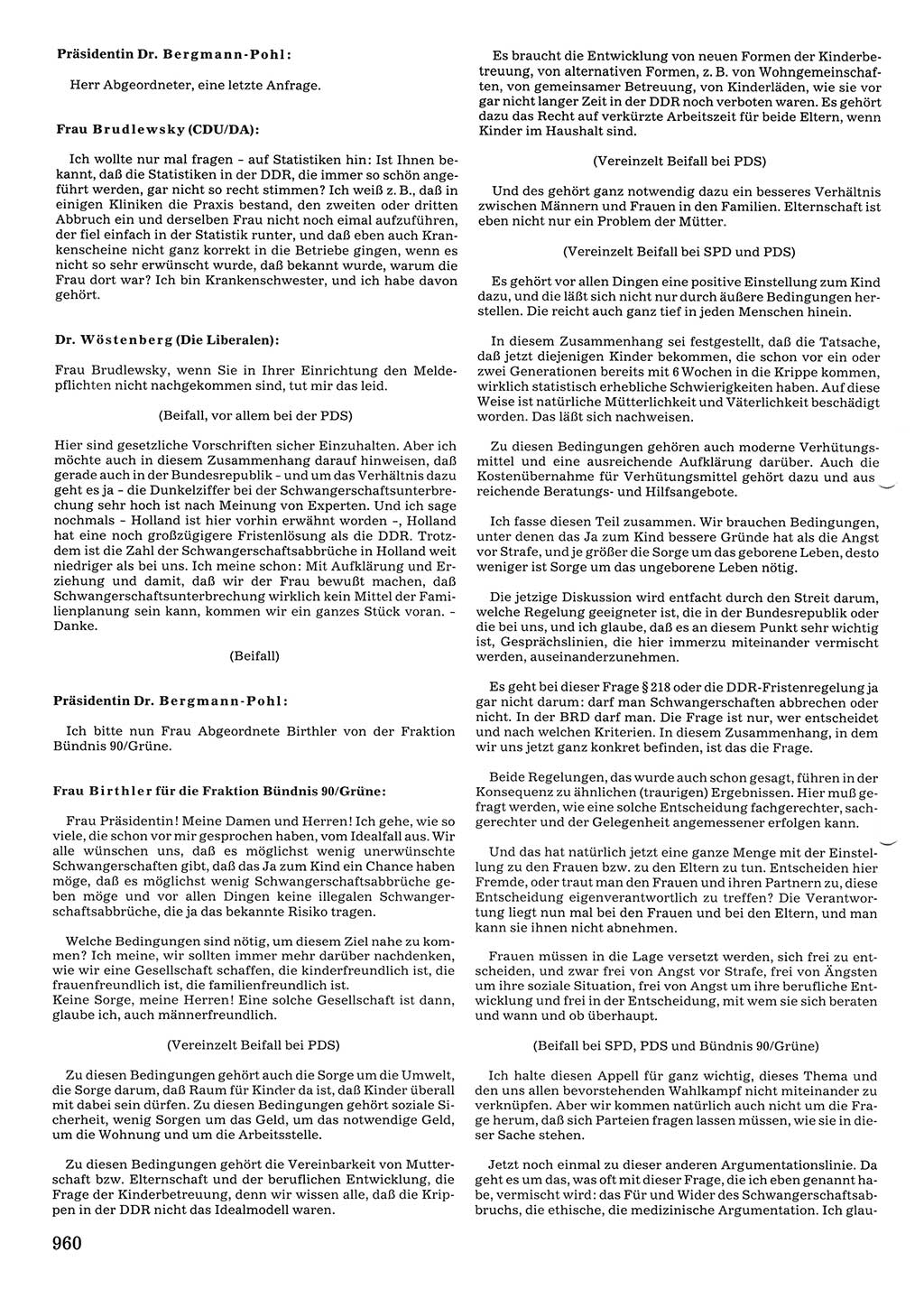 Tagungen der Volkskammer (VK) der Deutschen Demokratischen Republik (DDR), 10. Wahlperiode 1990, Seite 960 (VK. DDR 10. WP. 1990, Prot. Tg. 1-38, 5.4.-2.10.1990, S. 960)