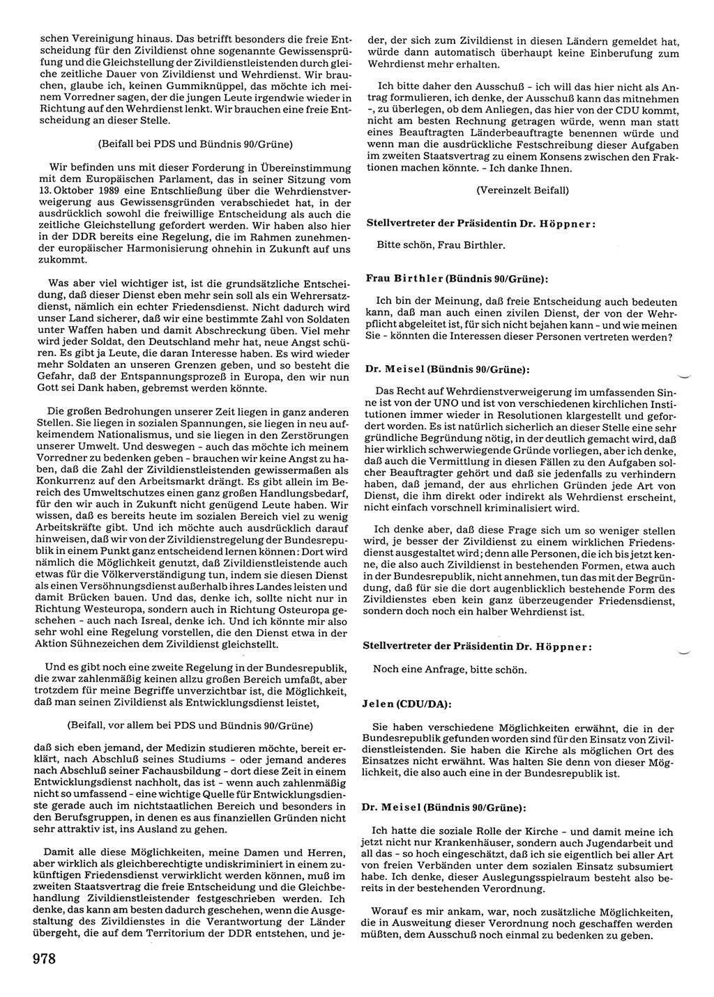 Tagungen der Volkskammer (VK) der Deutschen Demokratischen Republik (DDR), 10. Wahlperiode 1990, Seite 978 (VK. DDR 10. WP. 1990, Prot. Tg. 1-38, 5.4.-2.10.1990, S. 978)