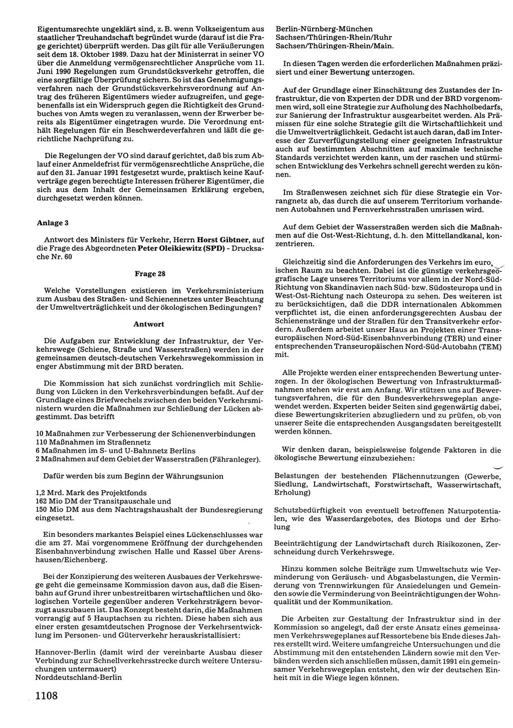 Tagungen der Volkskammer (VK) der Deutschen Demokratischen Republik (DDR), 10. Wahlperiode 1990, Seite 1108 (VK. DDR 10. WP. 1990, Prot. Tg. 1-38, 5.4.-2.10.1990, S. 1108)