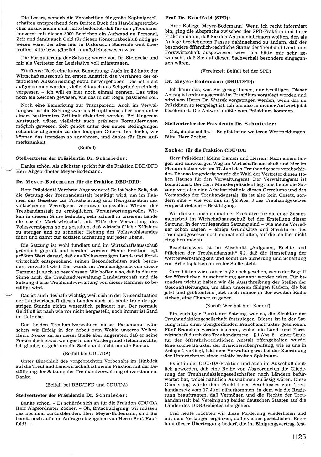 Tagungen der Volkskammer (VK) der Deutschen Demokratischen Republik (DDR), 10. Wahlperiode 1990, Seite 1125 (VK. DDR 10. WP. 1990, Prot. Tg. 1-38, 5.4.-2.10.1990, S. 1125)