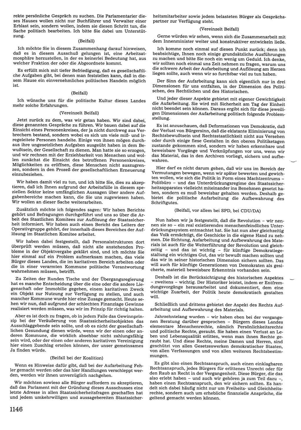 Tagungen der Volkskammer (VK) der Deutschen Demokratischen Republik (DDR), 10. Wahlperiode 1990, Seite 1146 (VK. DDR 10. WP. 1990, Prot. Tg. 1-38, 5.4.-2.10.1990, S. 1146)