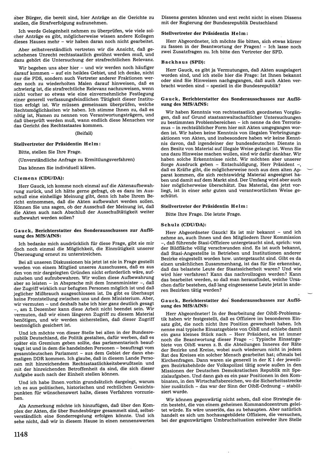 Tagungen der Volkskammer (VK) der Deutschen Demokratischen Republik (DDR), 10. Wahlperiode 1990, Seite 1148 (VK. DDR 10. WP. 1990, Prot. Tg. 1-38, 5.4.-2.10.1990, S. 1148)