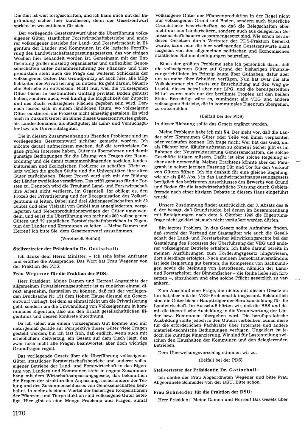 Tagungen der Volkskammer (VK) der Deutschen Demokratischen Republik (DDR), 10. Wahlperiode 1990, Seite 1170 (VK. DDR 10. WP. 1990, Prot. Tg. 1-38, 5.4.-2.10.1990, S. 1170)