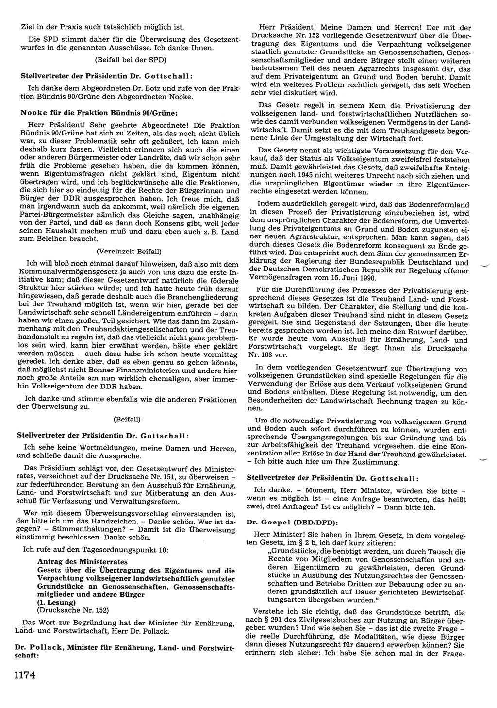 Tagungen der Volkskammer (VK) der Deutschen Demokratischen Republik (DDR), 10. Wahlperiode 1990, Seite 1174 (VK. DDR 10. WP. 1990, Prot. Tg. 1-38, 5.4.-2.10.1990, S. 1174)