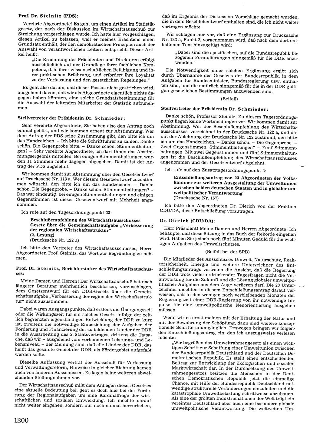 Tagungen der Volkskammer (VK) der Deutschen Demokratischen Republik (DDR), 10. Wahlperiode 1990, Seite 1200 (VK. DDR 10. WP. 1990, Prot. Tg. 1-38, 5.4.-2.10.1990, S. 1200)