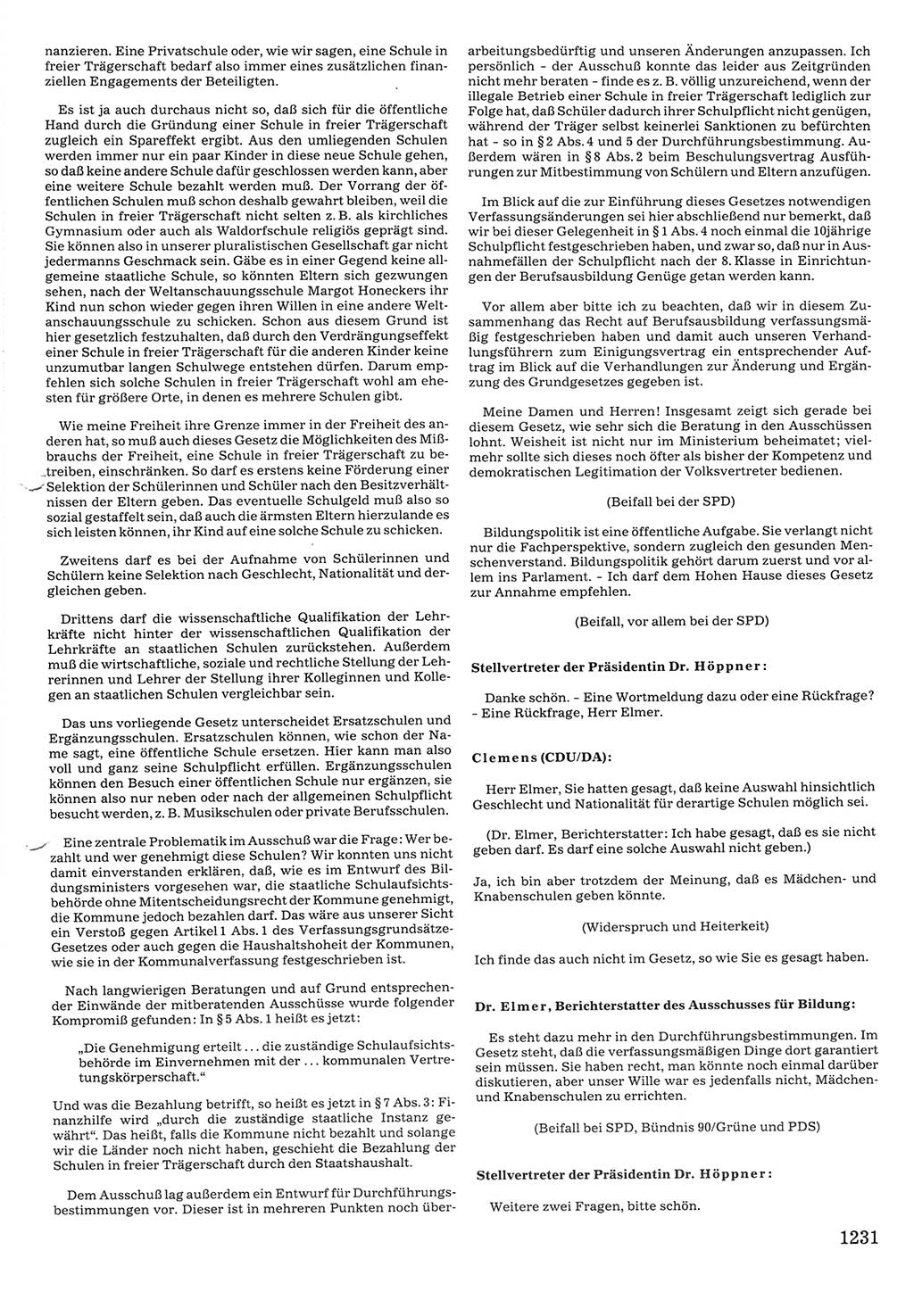 Tagungen der Volkskammer (VK) der Deutschen Demokratischen Republik (DDR), 10. Wahlperiode 1990, Seite 1231 (VK. DDR 10. WP. 1990, Prot. Tg. 1-38, 5.4.-2.10.1990, S. 1231)