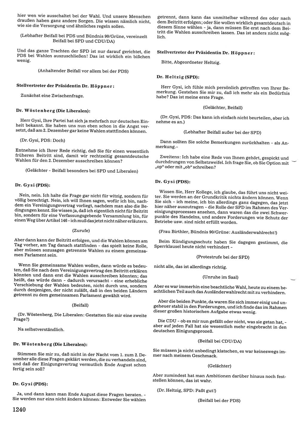 Tagungen der Volkskammer (VK) der Deutschen Demokratischen Republik (DDR), 10. Wahlperiode 1990, Seite 1240 (VK. DDR 10. WP. 1990, Prot. Tg. 1-38, 5.4.-2.10.1990, S. 1240)