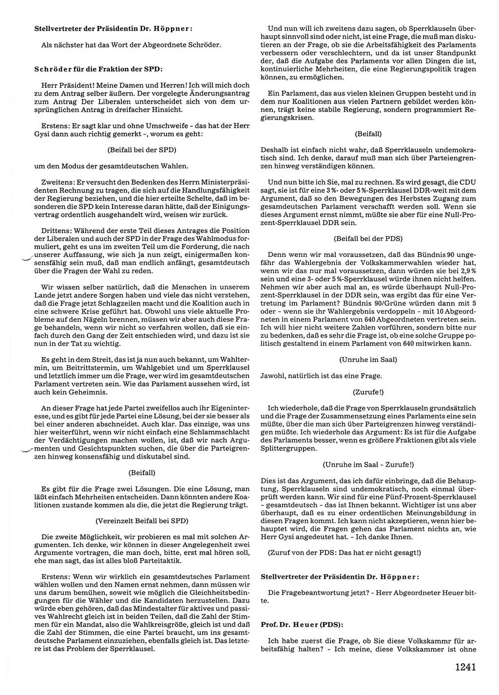 Tagungen der Volkskammer (VK) der Deutschen Demokratischen Republik (DDR), 10. Wahlperiode 1990, Seite 1241 (VK. DDR 10. WP. 1990, Prot. Tg. 1-38, 5.4.-2.10.1990, S. 1241)