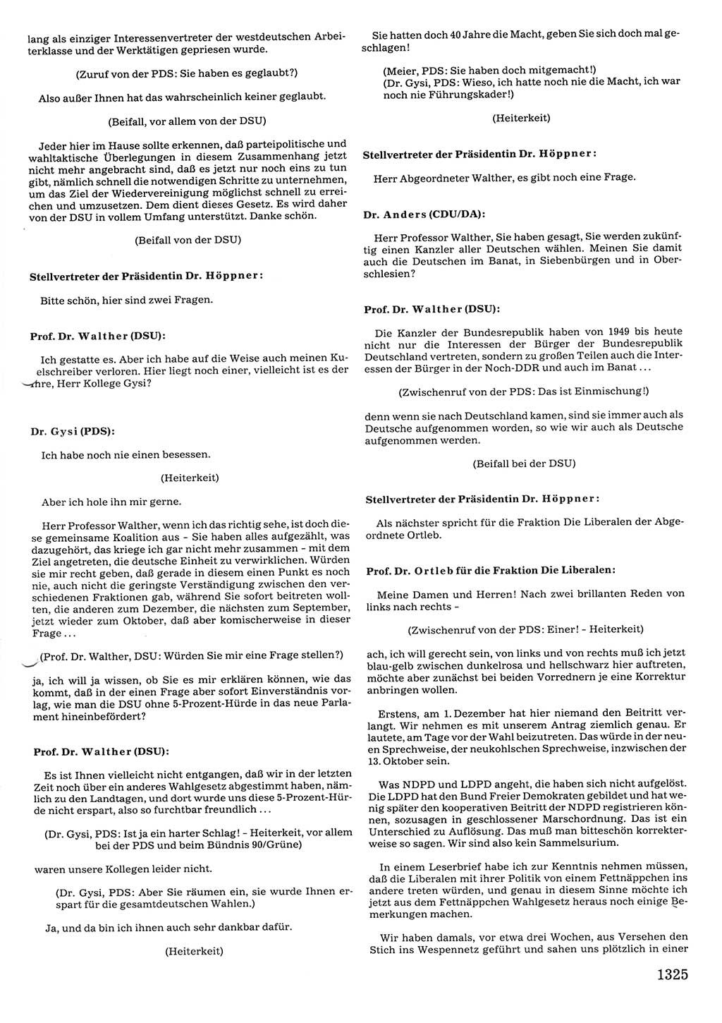 Tagungen der Volkskammer (VK) der Deutschen Demokratischen Republik (DDR), 10. Wahlperiode 1990, Seite 1325 (VK. DDR 10. WP. 1990, Prot. Tg. 1-38, 5.4.-2.10.1990, S. 1325)