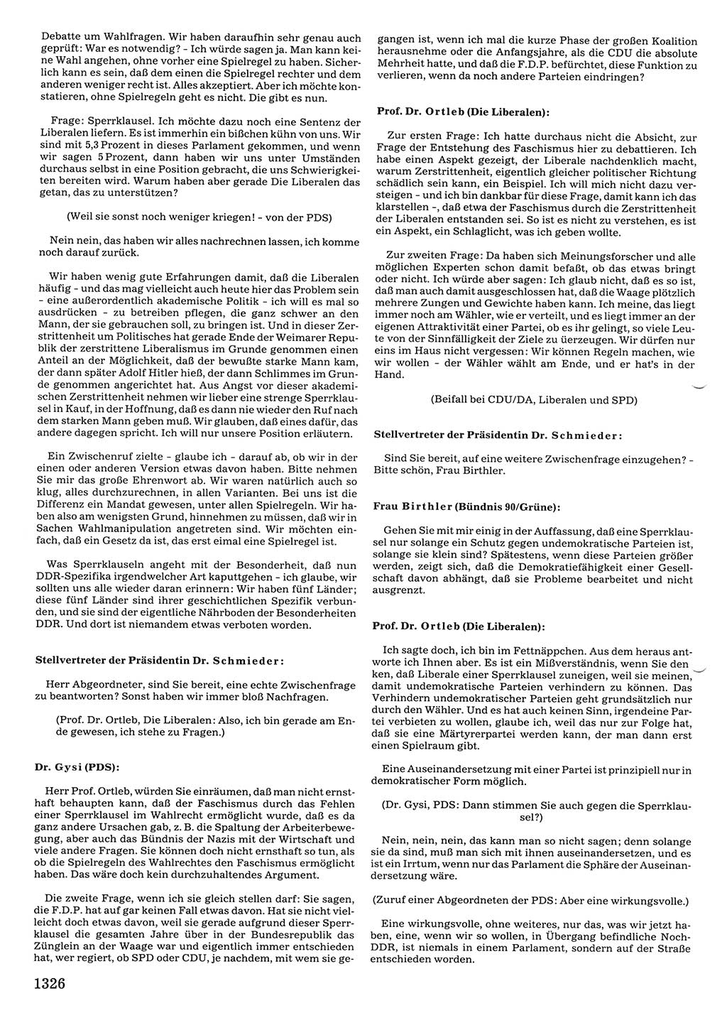 Tagungen der Volkskammer (VK) der Deutschen Demokratischen Republik (DDR), 10. Wahlperiode 1990, Seite 1326 (VK. DDR 10. WP. 1990, Prot. Tg. 1-38, 5.4.-2.10.1990, S. 1326)