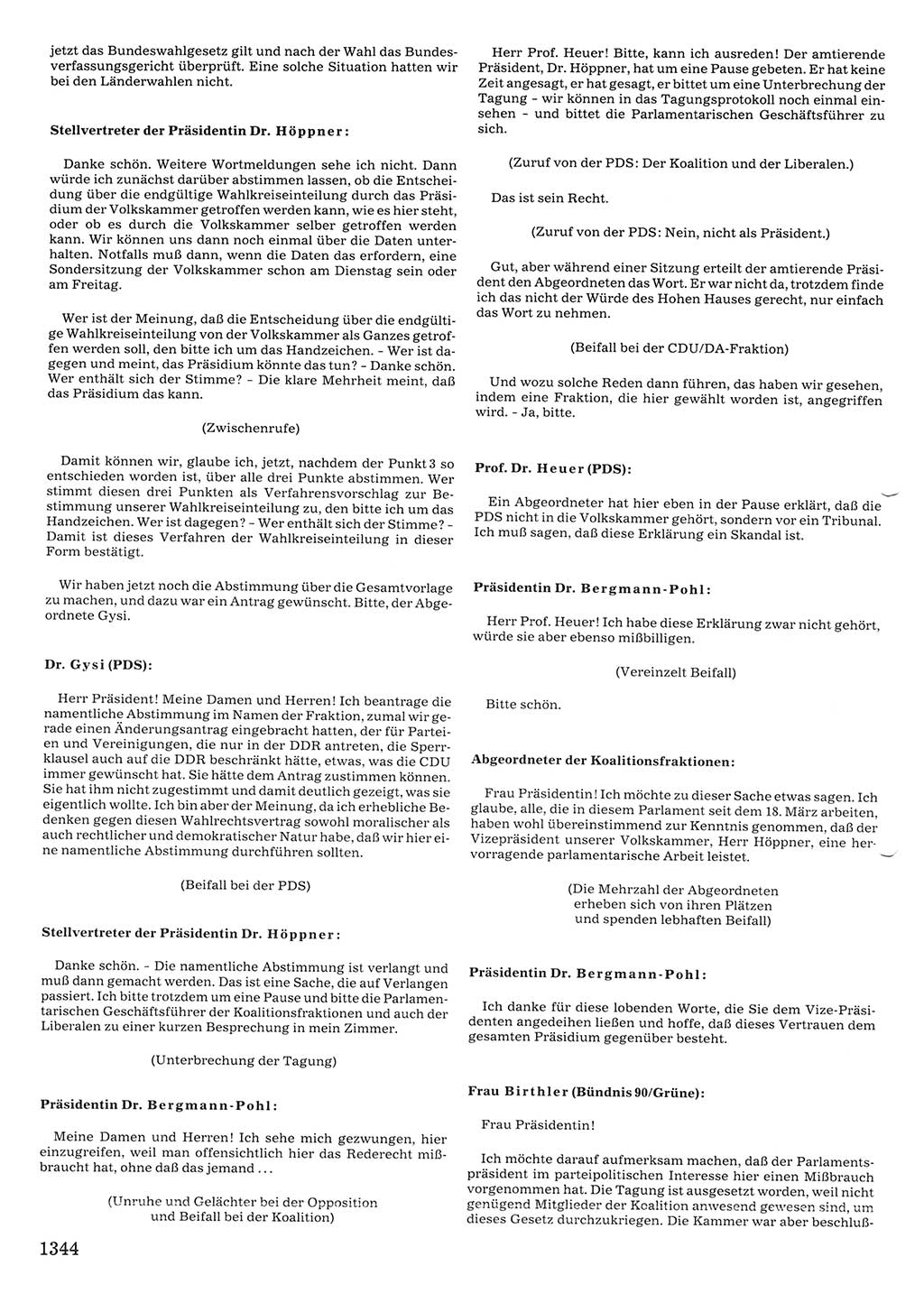 Tagungen der Volkskammer (VK) der Deutschen Demokratischen Republik (DDR), 10. Wahlperiode 1990, Seite 1344 (VK. DDR 10. WP. 1990, Prot. Tg. 1-38, 5.4.-2.10.1990, S. 1344)