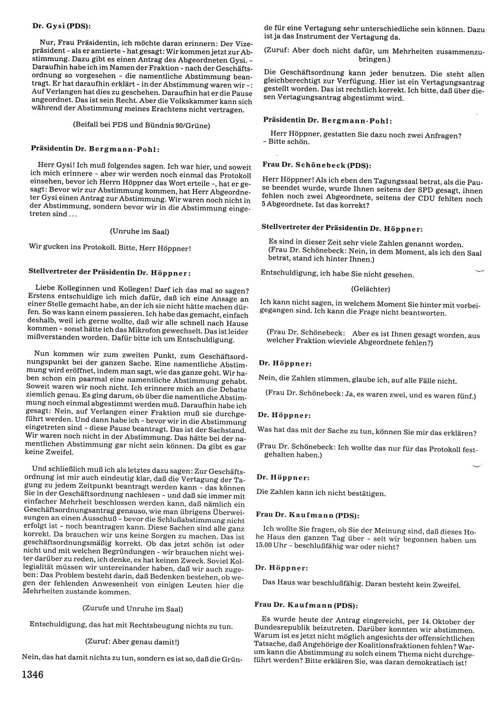 Tagungen der Volkskammer (VK) der Deutschen Demokratischen Republik (DDR), 10. Wahlperiode 1990, Seite 1346 (VK. DDR 10. WP. 1990, Prot. Tg. 1-38, 5.4.-2.10.1990, S. 1346)