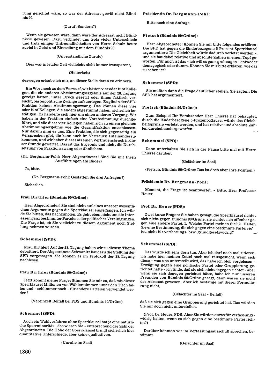 Tagungen der Volkskammer (VK) der Deutschen Demokratischen Republik (DDR), 10. Wahlperiode 1990, Seite 1360 (VK. DDR 10. WP. 1990, Prot. Tg. 1-38, 5.4.-2.10.1990, S. 1360)