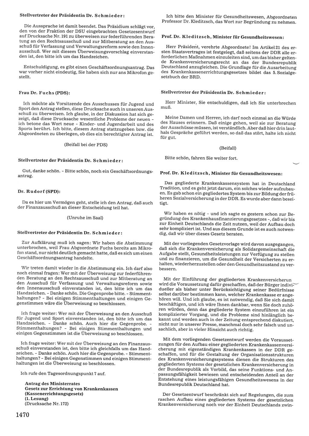 Tagungen der Volkskammer (VK) der Deutschen Demokratischen Republik (DDR), 10. Wahlperiode 1990, Seite 1470 (VK. DDR 10. WP. 1990, Prot. Tg. 1-38, 5.4.-2.10.1990, S. 1470)