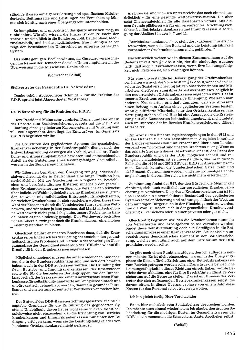 Tagungen der Volkskammer (VK) der Deutschen Demokratischen Republik (DDR), 10. Wahlperiode 1990, Seite 1475 (VK. DDR 10. WP. 1990, Prot. Tg. 1-38, 5.4.-2.10.1990, S. 1475)