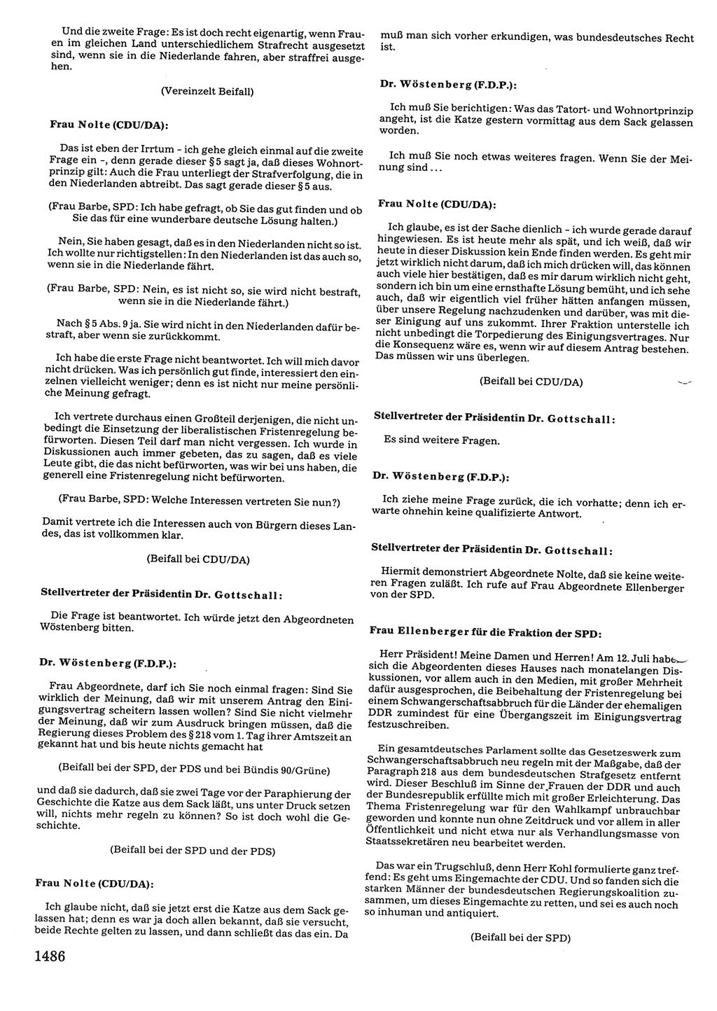 Tagungen der Volkskammer (VK) der Deutschen Demokratischen Republik (DDR), 10. Wahlperiode 1990, Seite 1486 (VK. DDR 10. WP. 1990, Prot. Tg. 1-38, 5.4.-2.10.1990, S. 1486)