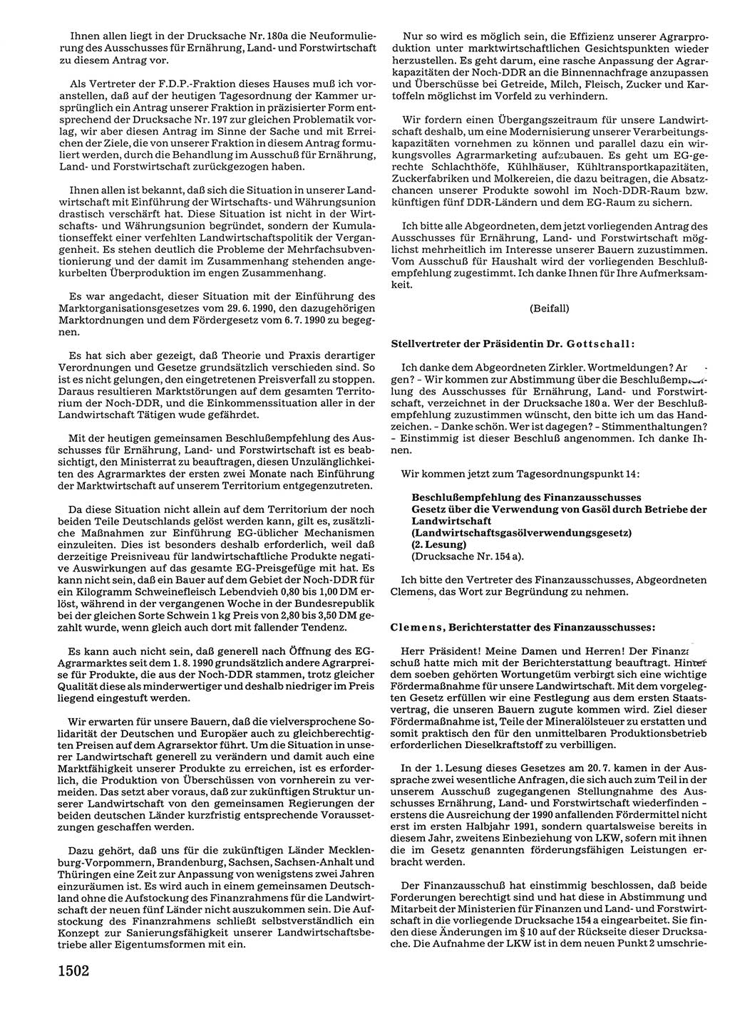 Tagungen der Volkskammer (VK) der Deutschen Demokratischen Republik (DDR), 10. Wahlperiode 1990, Seite 1502 (VK. DDR 10. WP. 1990, Prot. Tg. 1-38, 5.4.-2.10.1990, S. 1502)