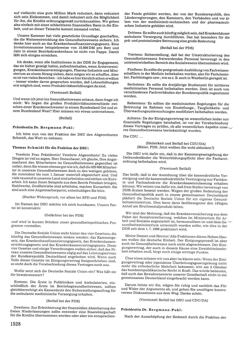 Tagungen der Volkskammer (VK) der Deutschen Demokratischen Republik (DDR), 10. Wahlperiode 1990, Seite 1528 (VK. DDR 10. WP. 1990, Prot. Tg. 1-38, 5.4.-2.10.1990, S. 1528)