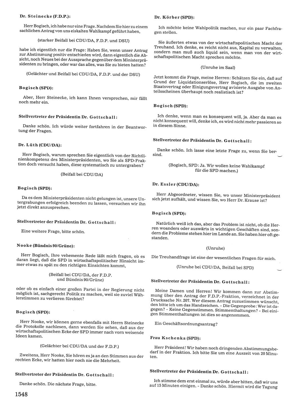 Tagungen der Volkskammer (VK) der Deutschen Demokratischen Republik (DDR), 10. Wahlperiode 1990, Seite 1548 (VK. DDR 10. WP. 1990, Prot. Tg. 1-38, 5.4.-2.10.1990, S. 1548)