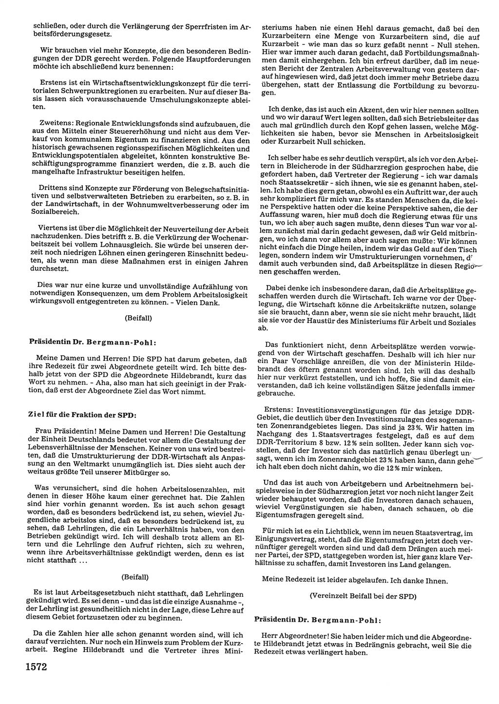 Tagungen der Volkskammer (VK) der Deutschen Demokratischen Republik (DDR), 10. Wahlperiode 1990, Seite 1572 (VK. DDR 10. WP. 1990, Prot. Tg. 1-38, 5.4.-2.10.1990, S. 1572)