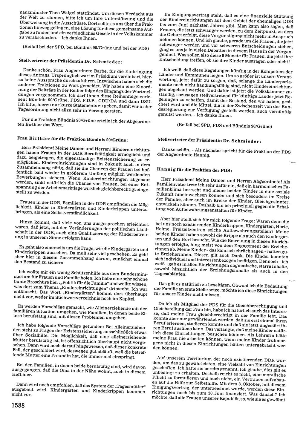 Tagungen der Volkskammer (VK) der Deutschen Demokratischen Republik (DDR), 10. Wahlperiode 1990, Seite 1588 (VK. DDR 10. WP. 1990, Prot. Tg. 1-38, 5.4.-2.10.1990, S. 1588)