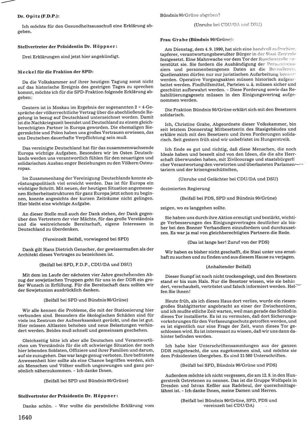 Tagungen der Volkskammer (VK) der Deutschen Demokratischen Republik (DDR), 10. Wahlperiode 1990, Seite 1640 (VK. DDR 10. WP. 1990, Prot. Tg. 1-38, 5.4.-2.10.1990, S. 1640)