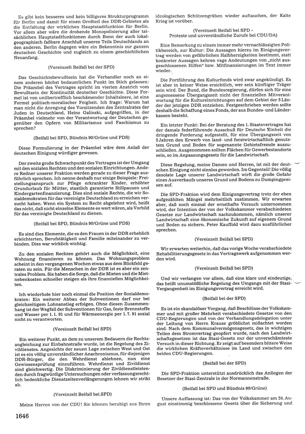 Tagungen der Volkskammer (VK) der Deutschen Demokratischen Republik (DDR), 10. Wahlperiode 1990, Seite 1646 (VK. DDR 10. WP. 1990, Prot. Tg. 1-38, 5.4.-2.10.1990, S. 1646)