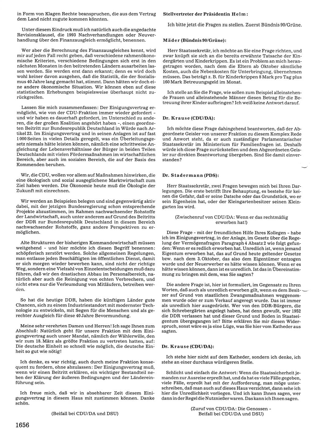 Tagungen der Volkskammer (VK) der Deutschen Demokratischen Republik (DDR), 10. Wahlperiode 1990, Seite 1656 (VK. DDR 10. WP. 1990, Prot. Tg. 1-38, 5.4.-2.10.1990, S. 1656)