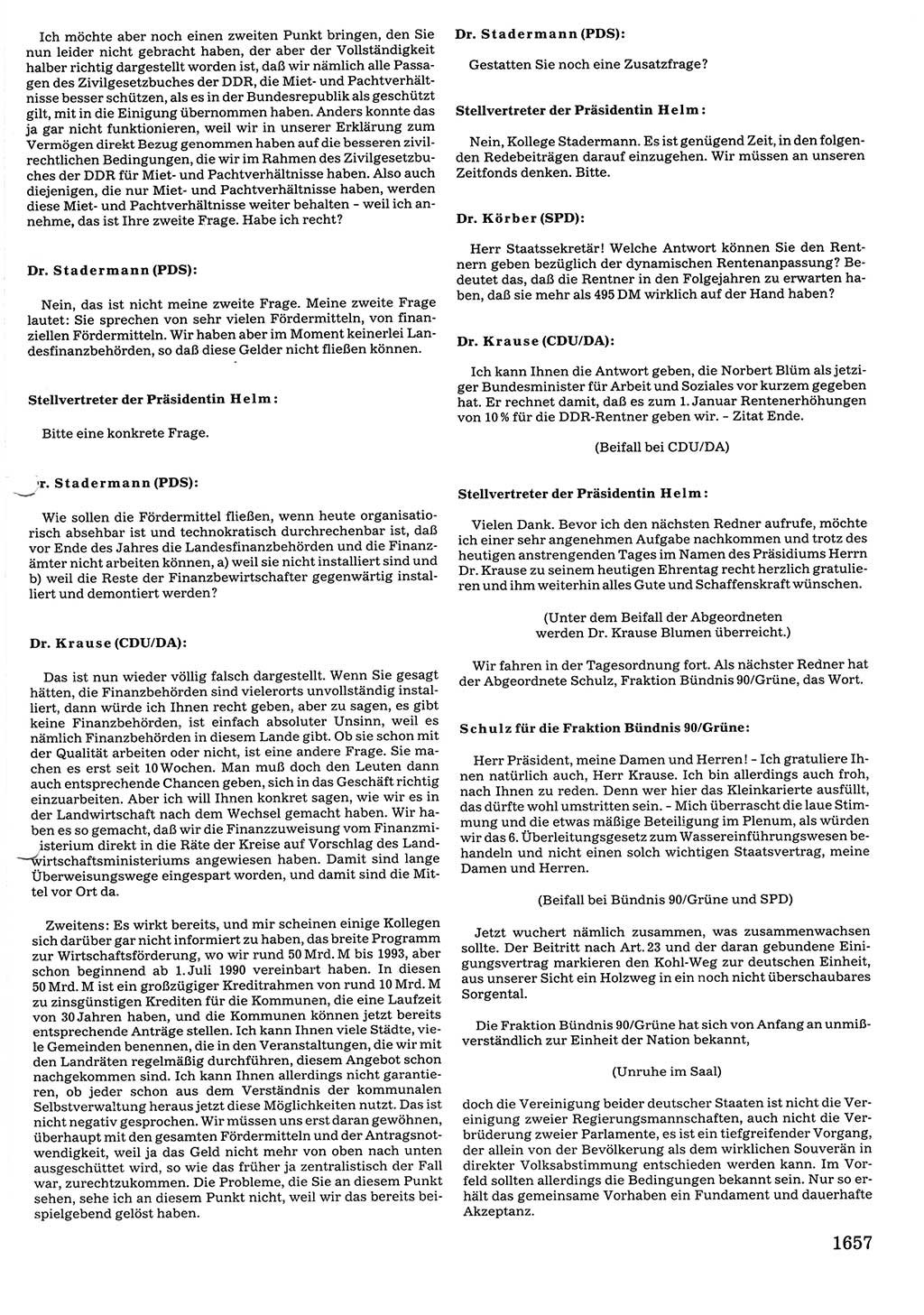 Tagungen der Volkskammer (VK) der Deutschen Demokratischen Republik (DDR), 10. Wahlperiode 1990, Seite 1657 (VK. DDR 10. WP. 1990, Prot. Tg. 1-38, 5.4.-2.10.1990, S. 1657)