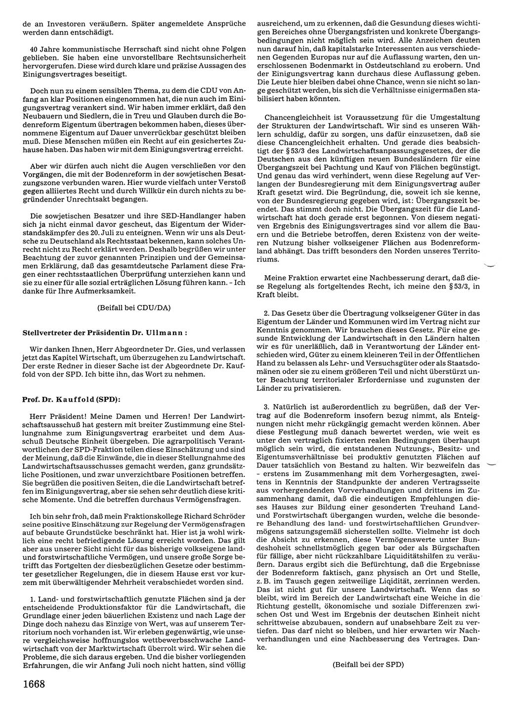 Tagungen der Volkskammer (VK) der Deutschen Demokratischen Republik (DDR), 10. Wahlperiode 1990, Seite 1668 (VK. DDR 10. WP. 1990, Prot. Tg. 1-38, 5.4.-2.10.1990, S. 1668)