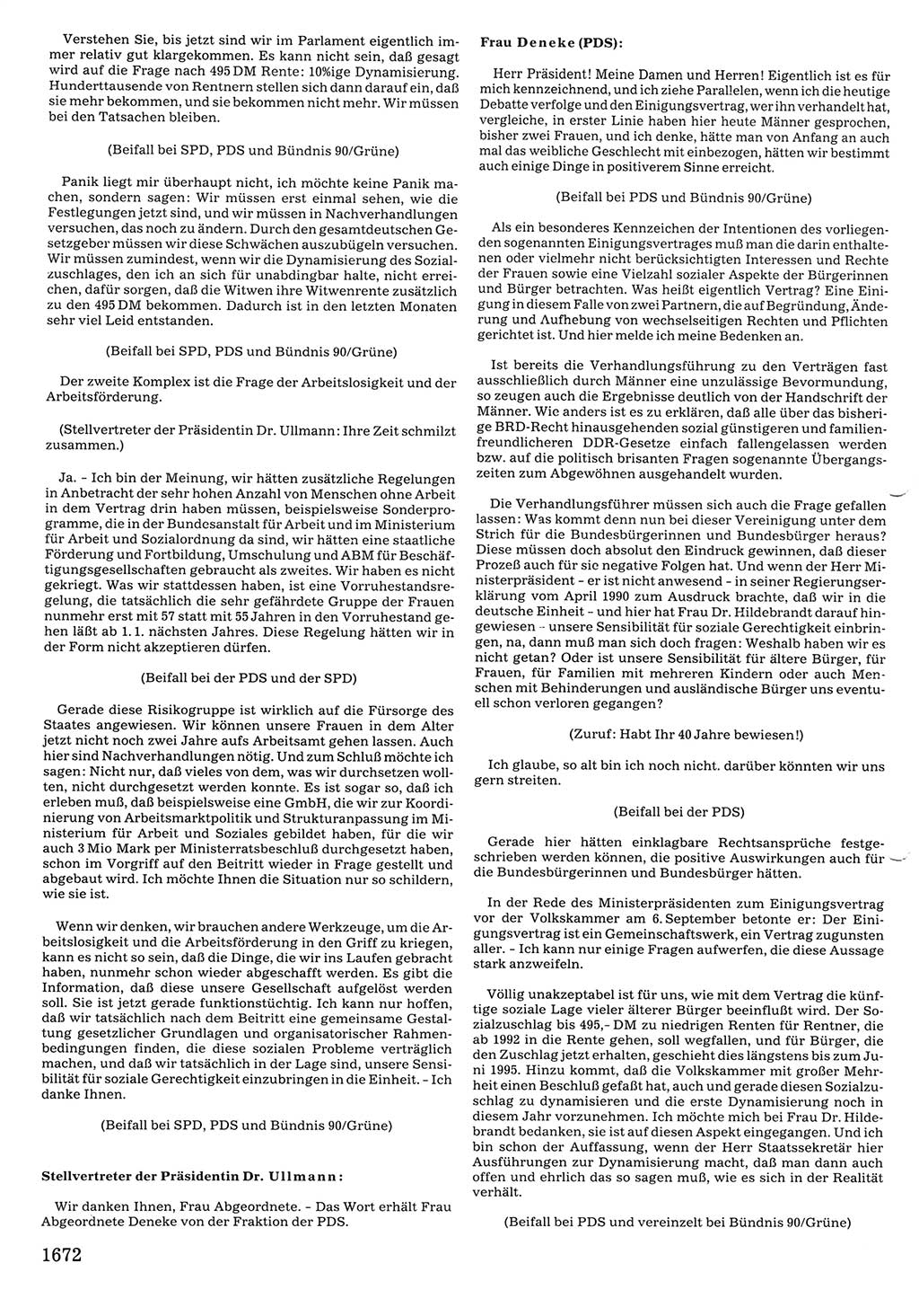 Tagungen der Volkskammer (VK) der Deutschen Demokratischen Republik (DDR), 10. Wahlperiode 1990, Seite 1672 (VK. DDR 10. WP. 1990, Prot. Tg. 1-38, 5.4.-2.10.1990, S. 1672)