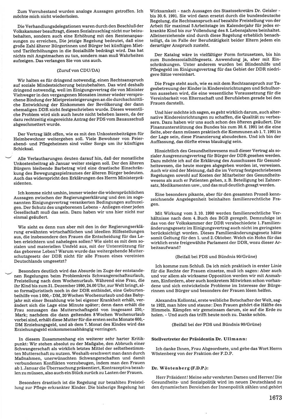 Tagungen der Volkskammer (VK) der Deutschen Demokratischen Republik (DDR), 10. Wahlperiode 1990, Seite 1673 (VK. DDR 10. WP. 1990, Prot. Tg. 1-38, 5.4.-2.10.1990, S. 1673)