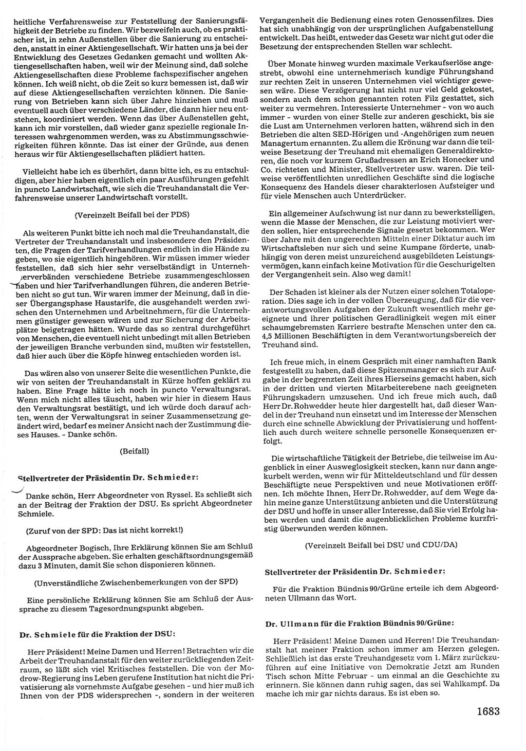 Tagungen der Volkskammer (VK) der Deutschen Demokratischen Republik (DDR), 10. Wahlperiode 1990, Seite 1683 (VK. DDR 10. WP. 1990, Prot. Tg. 1-38, 5.4.-2.10.1990, S. 1683)