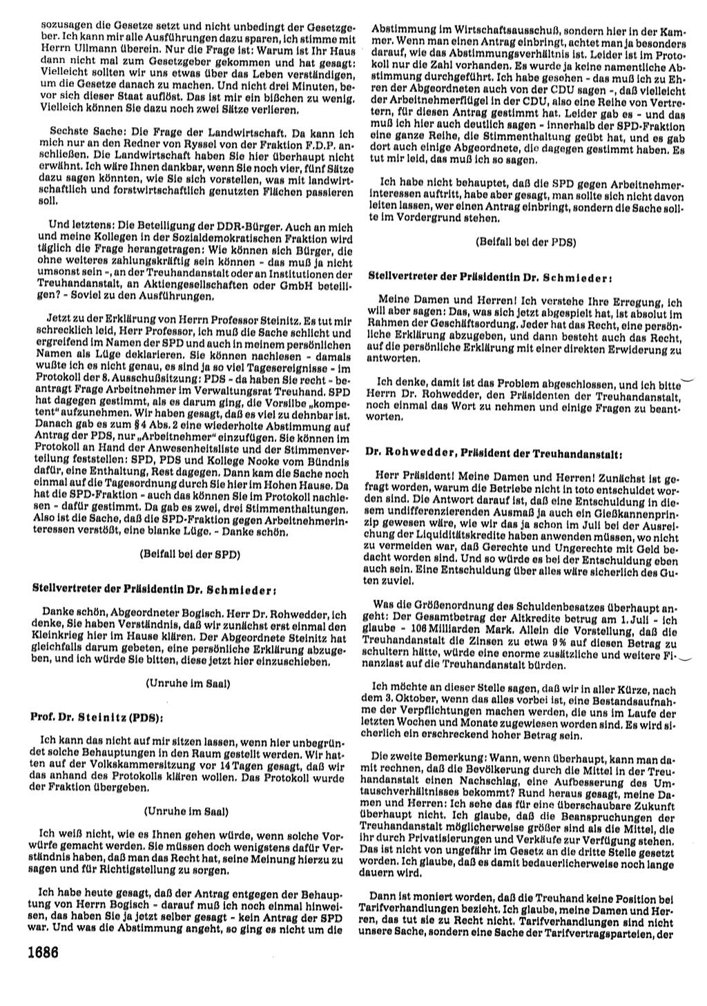 Tagungen der Volkskammer (VK) der Deutschen Demokratischen Republik (DDR), 10. Wahlperiode 1990, Seite 1686 (VK. DDR 10. WP. 1990, Prot. Tg. 1-38, 5.4.-2.10.1990, S. 1686)