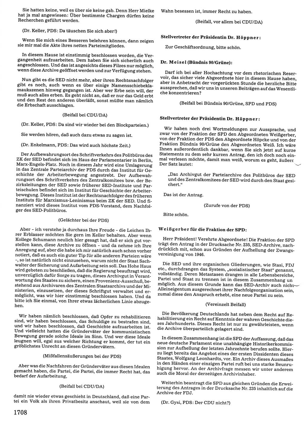 Tagungen der Volkskammer (VK) der Deutschen Demokratischen Republik (DDR), 10. Wahlperiode 1990, Seite 1708 (VK. DDR 10. WP. 1990, Prot. Tg. 1-38, 5.4.-2.10.1990, S. 1708)