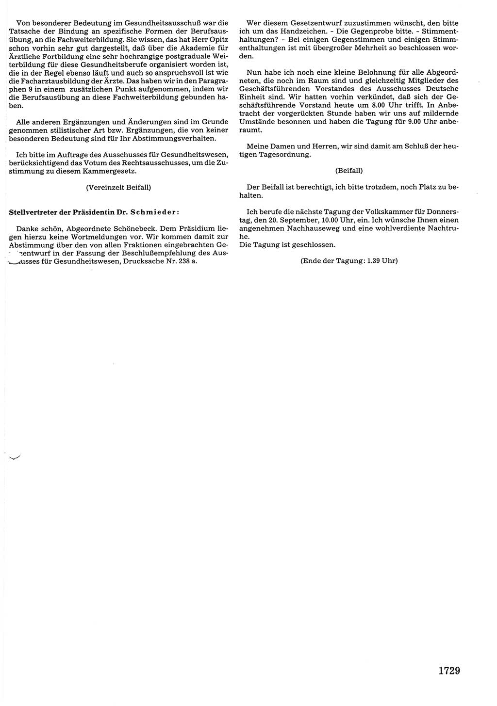 Tagungen der Volkskammer (VK) der Deutschen Demokratischen Republik (DDR), 10. Wahlperiode 1990, Seite 1729 (VK. DDR 10. WP. 1990, Prot. Tg. 1-38, 5.4.-2.10.1990, S. 1729)