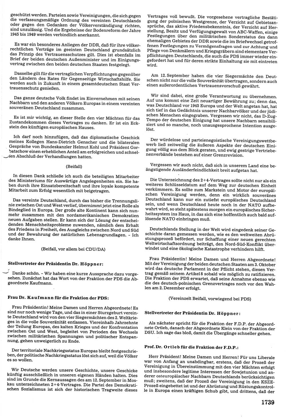 Tagungen der Volkskammer (VK) der Deutschen Demokratischen Republik (DDR), 10. Wahlperiode 1990, Seite 1739 (VK. DDR 10. WP. 1990, Prot. Tg. 1-38, 5.4.-2.10.1990, S. 1739)