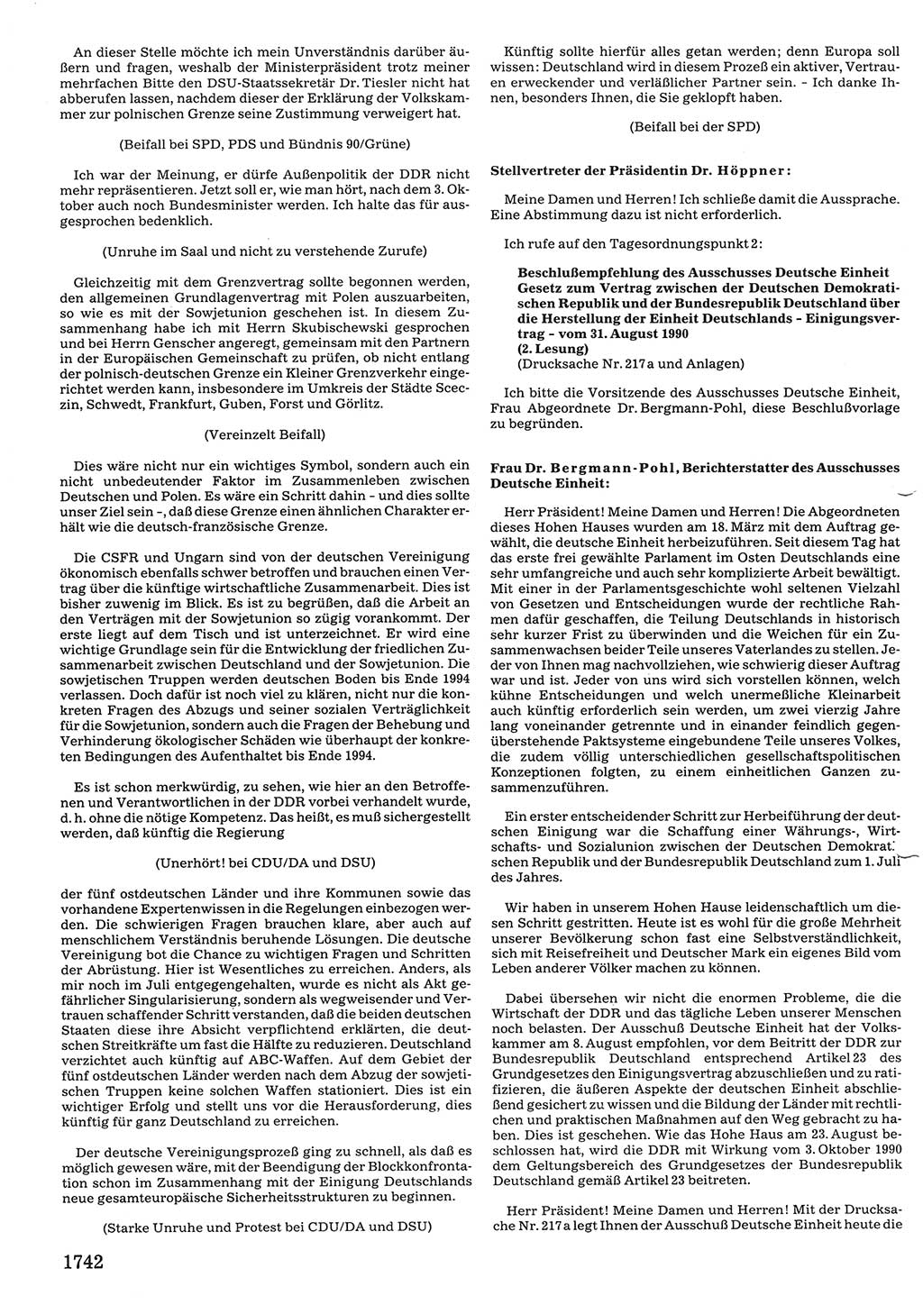 Tagungen der Volkskammer (VK) der Deutschen Demokratischen Republik (DDR), 10. Wahlperiode 1990, Seite 1742 (VK. DDR 10. WP. 1990, Prot. Tg. 1-38, 5.4.-2.10.1990, S. 1742)