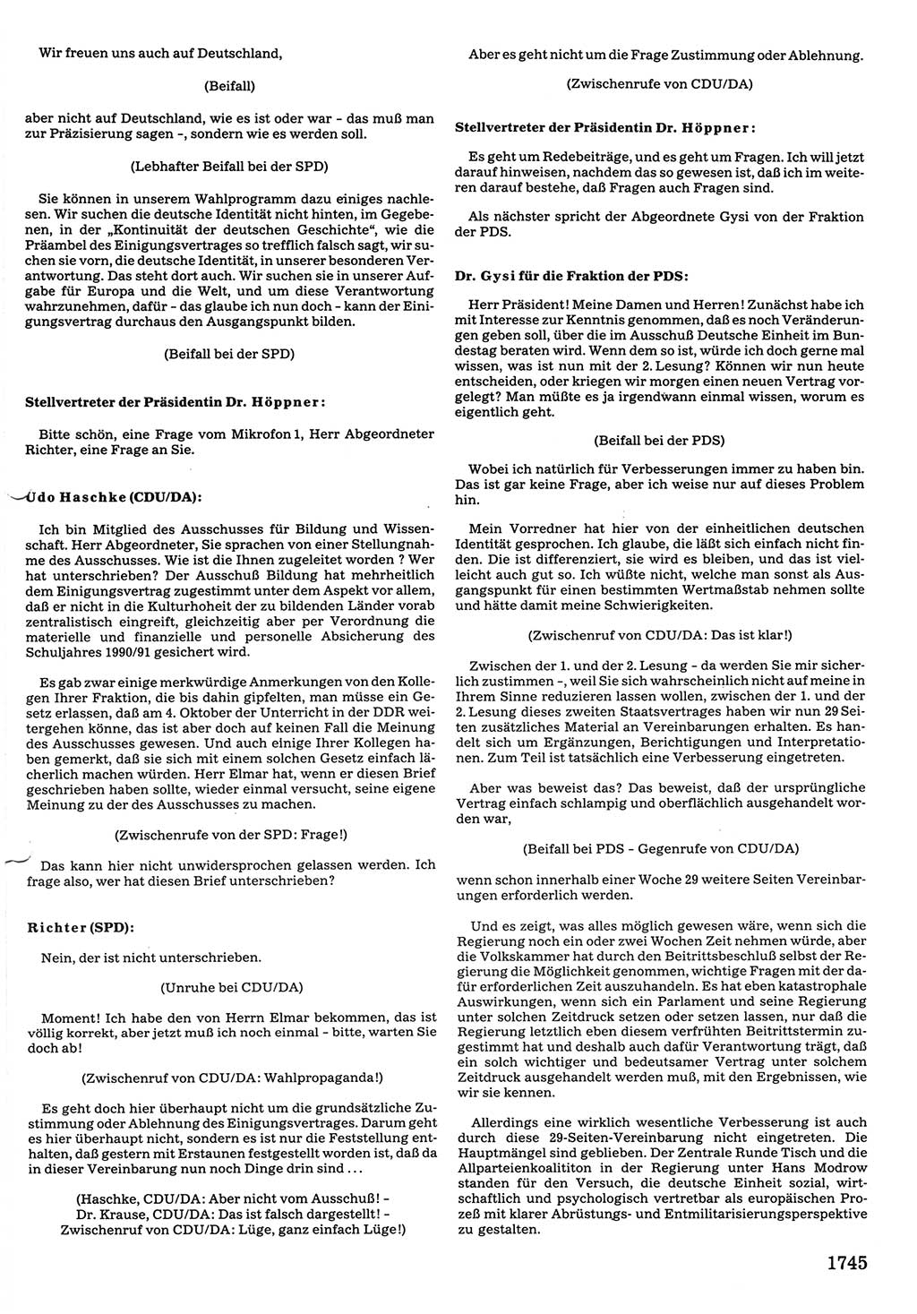 Tagungen der Volkskammer (VK) der Deutschen Demokratischen Republik (DDR), 10. Wahlperiode 1990, Seite 1745 (VK. DDR 10. WP. 1990, Prot. Tg. 1-38, 5.4.-2.10.1990, S. 1745)