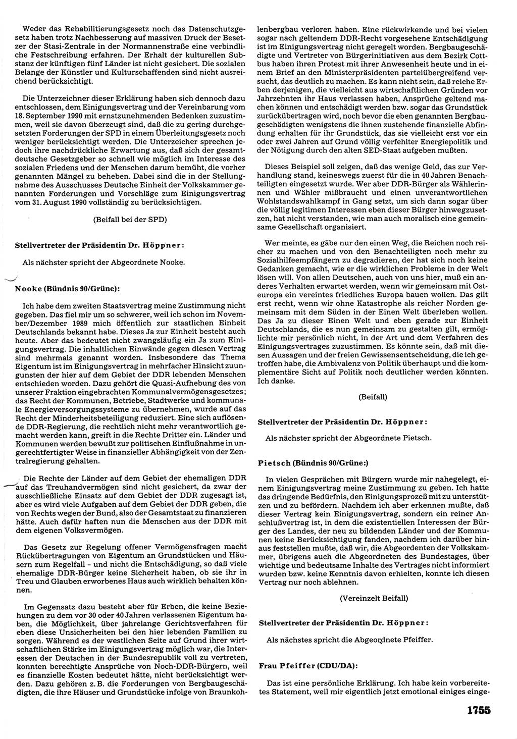 Tagungen der Volkskammer (VK) der Deutschen Demokratischen Republik (DDR), 10. Wahlperiode 1990, Seite 1755 (VK. DDR 10. WP. 1990, Prot. Tg. 1-38, 5.4.-2.10.1990, S. 1755)
