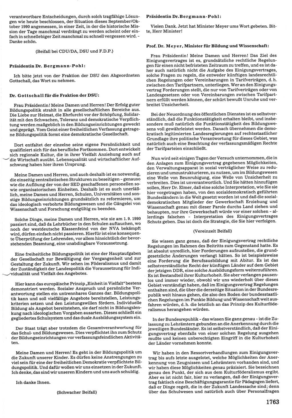 Tagungen der Volkskammer (VK) der Deutschen Demokratischen Republik (DDR), 10. Wahlperiode 1990, Seite 1763 (VK. DDR 10. WP. 1990, Prot. Tg. 1-38, 5.4.-2.10.1990, S. 1763)
