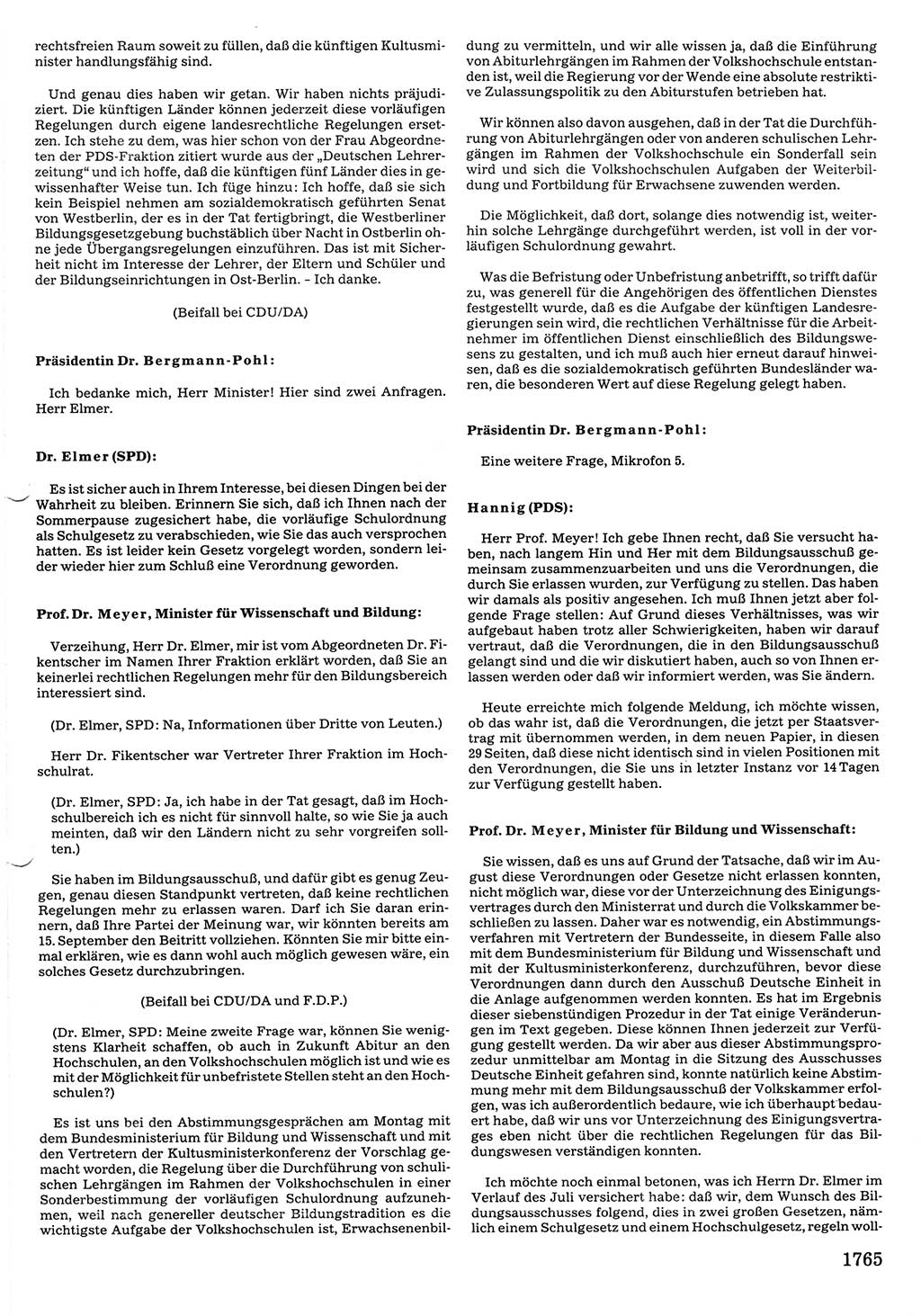 Tagungen der Volkskammer (VK) der Deutschen Demokratischen Republik (DDR), 10. Wahlperiode 1990, Seite 1765 (VK. DDR 10. WP. 1990, Prot. Tg. 1-38, 5.4.-2.10.1990, S. 1765)