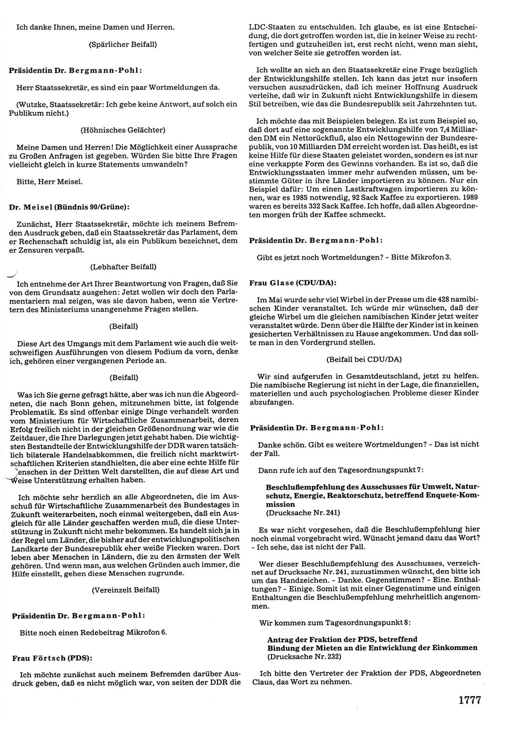 Tagungen der Volkskammer (VK) der Deutschen Demokratischen Republik (DDR), 10. Wahlperiode 1990, Seite 1777 (VK. DDR 10. WP. 1990, Prot. Tg. 1-38, 5.4.-2.10.1990, S. 1777)