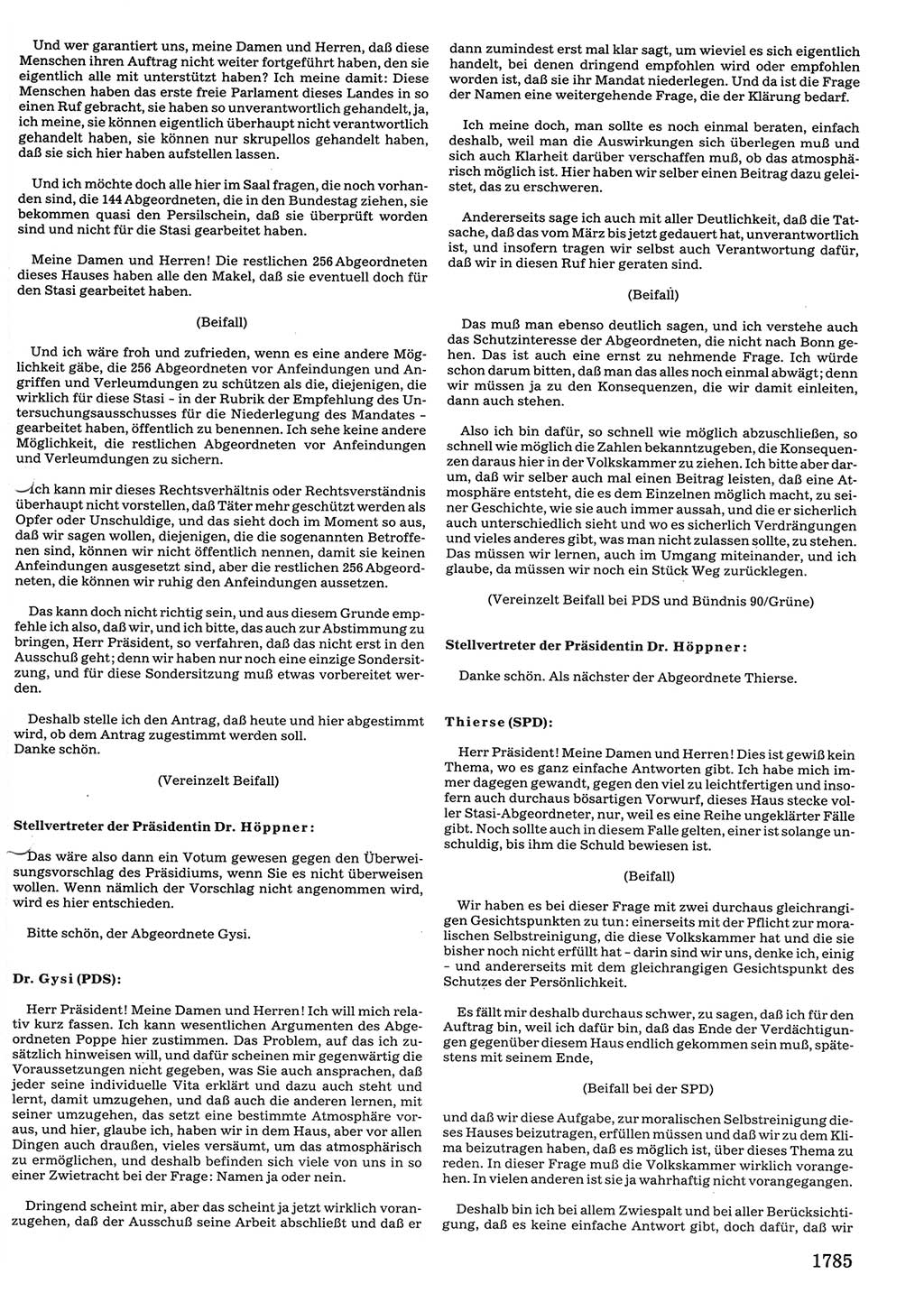 Tagungen der Volkskammer (VK) der Deutschen Demokratischen Republik (DDR), 10. Wahlperiode 1990, Seite 1785 (VK. DDR 10. WP. 1990, Prot. Tg. 1-38, 5.4.-2.10.1990, S. 1785)