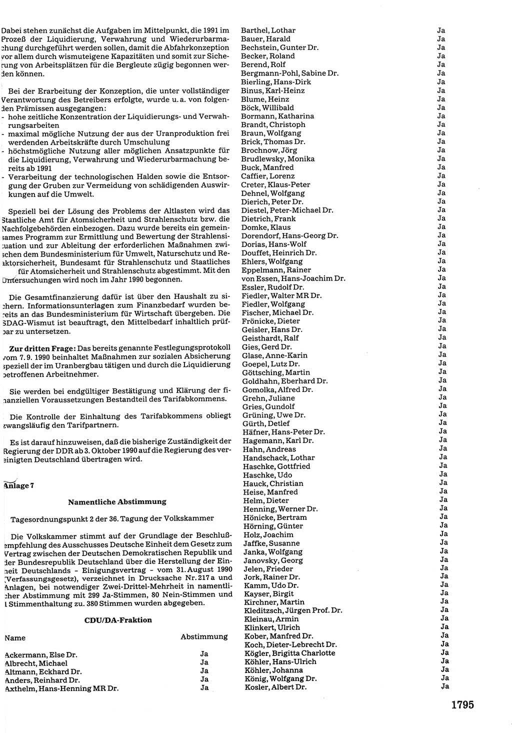 Tagungen der Volkskammer (VK) der Deutschen Demokratischen Republik (DDR), 10. Wahlperiode 1990, Seite 1795 (VK. DDR 10. WP. 1990, Prot. Tg. 1-38, 5.4.-2.10.1990, S. 1795)