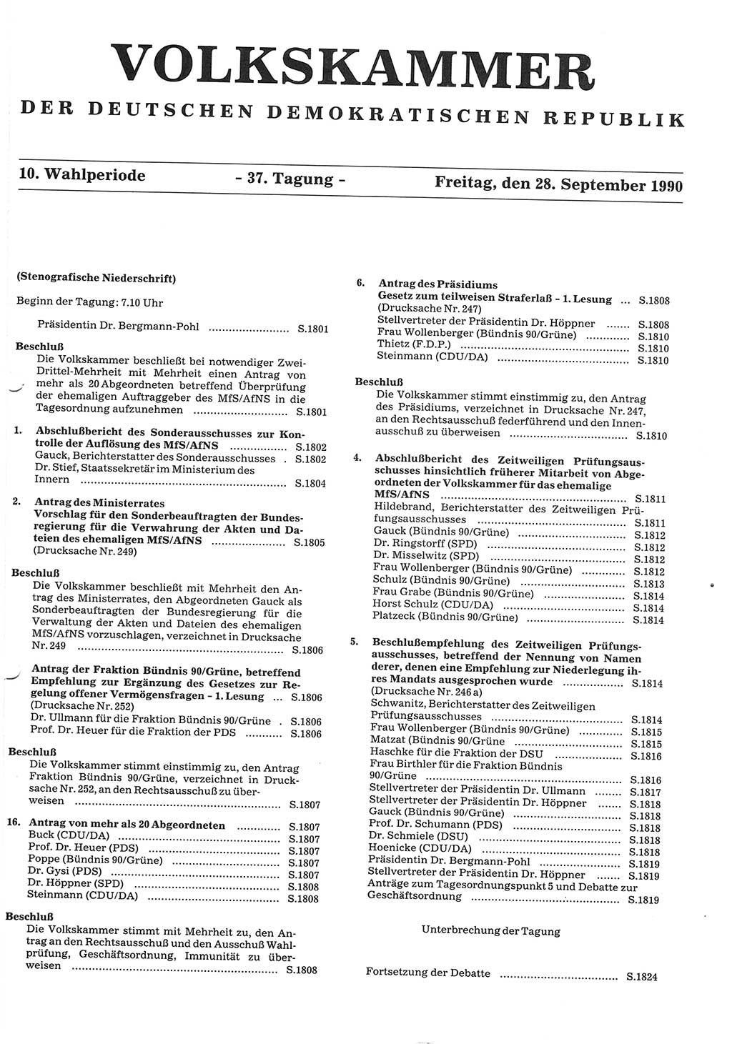 Tagungen der Volkskammer (VK) der Deutschen Demokratischen Republik (DDR), 10. Wahlperiode 1990, Seite 1799 (VK. DDR 10. WP. 1990, Prot. Tg. 1-38, 5.4.-2.10.1990, S. 1799)